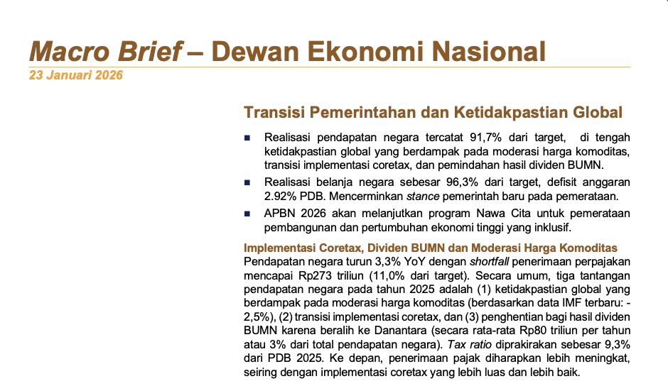 Transisi Pemerintahan dan Ketidakpastian Global 